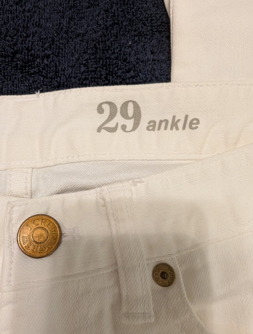 J. Crew Toothpick Mid Rise Ankle Jeans in White NWOT - Picture 6 of 6